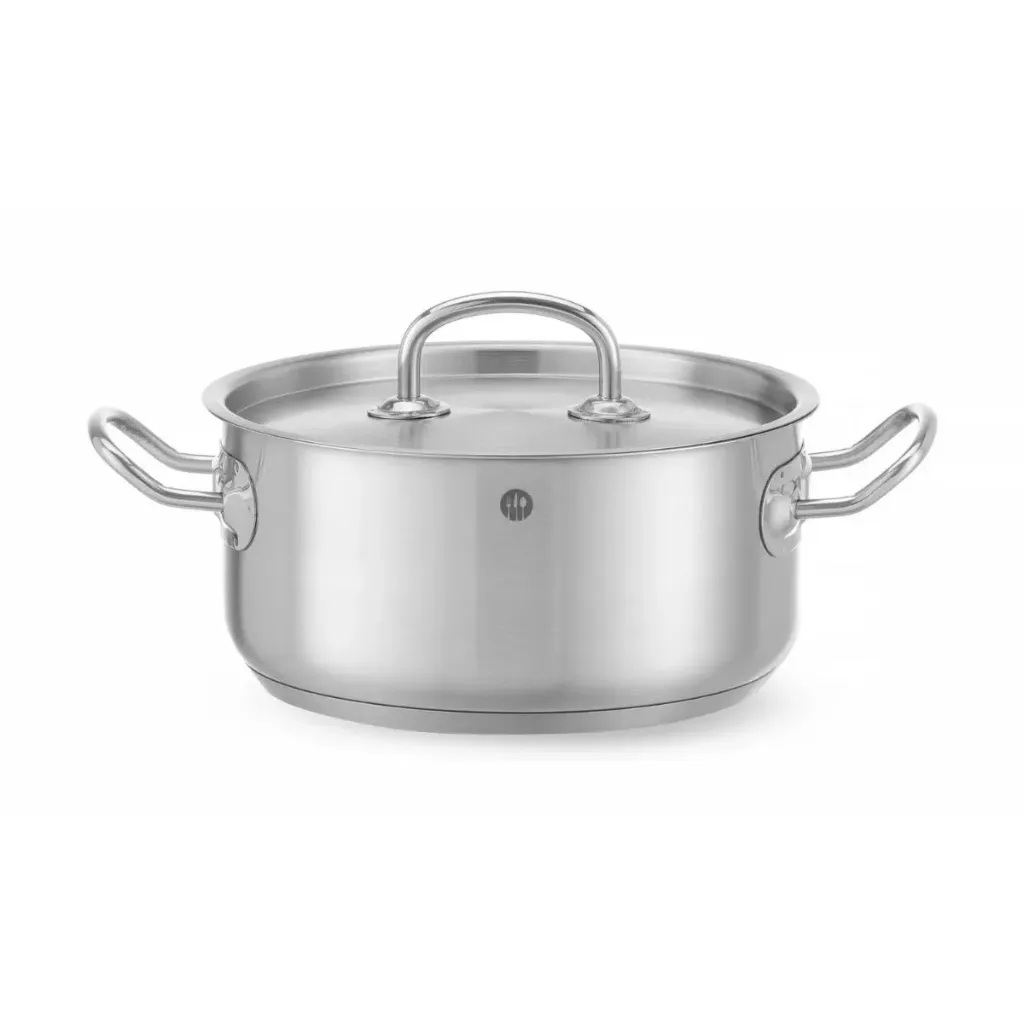 Casserole inox Ø280x120mm, 7.5L avec couvercle