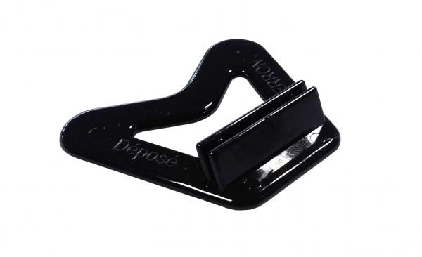 Platte zwarte plastic etiket houder, 25st