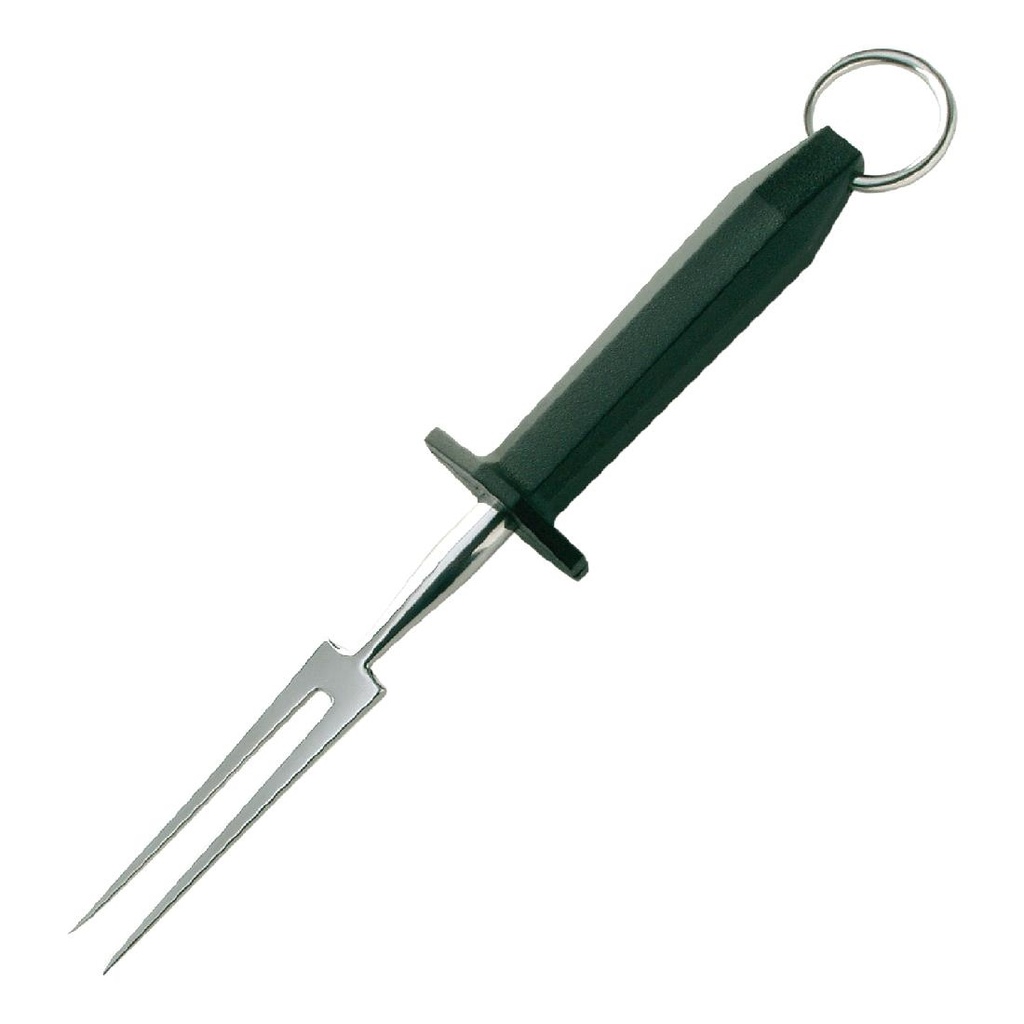 [C423] Fourchette à viande 15cm, manche noir