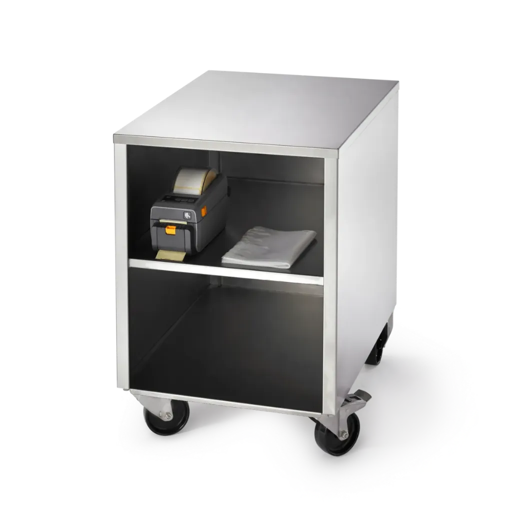 [ONDERSTHENKEL] Inox wagentje op wielen voor Henkelman
